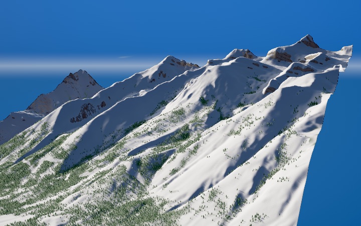 Cody mountain, rendered in the actual app